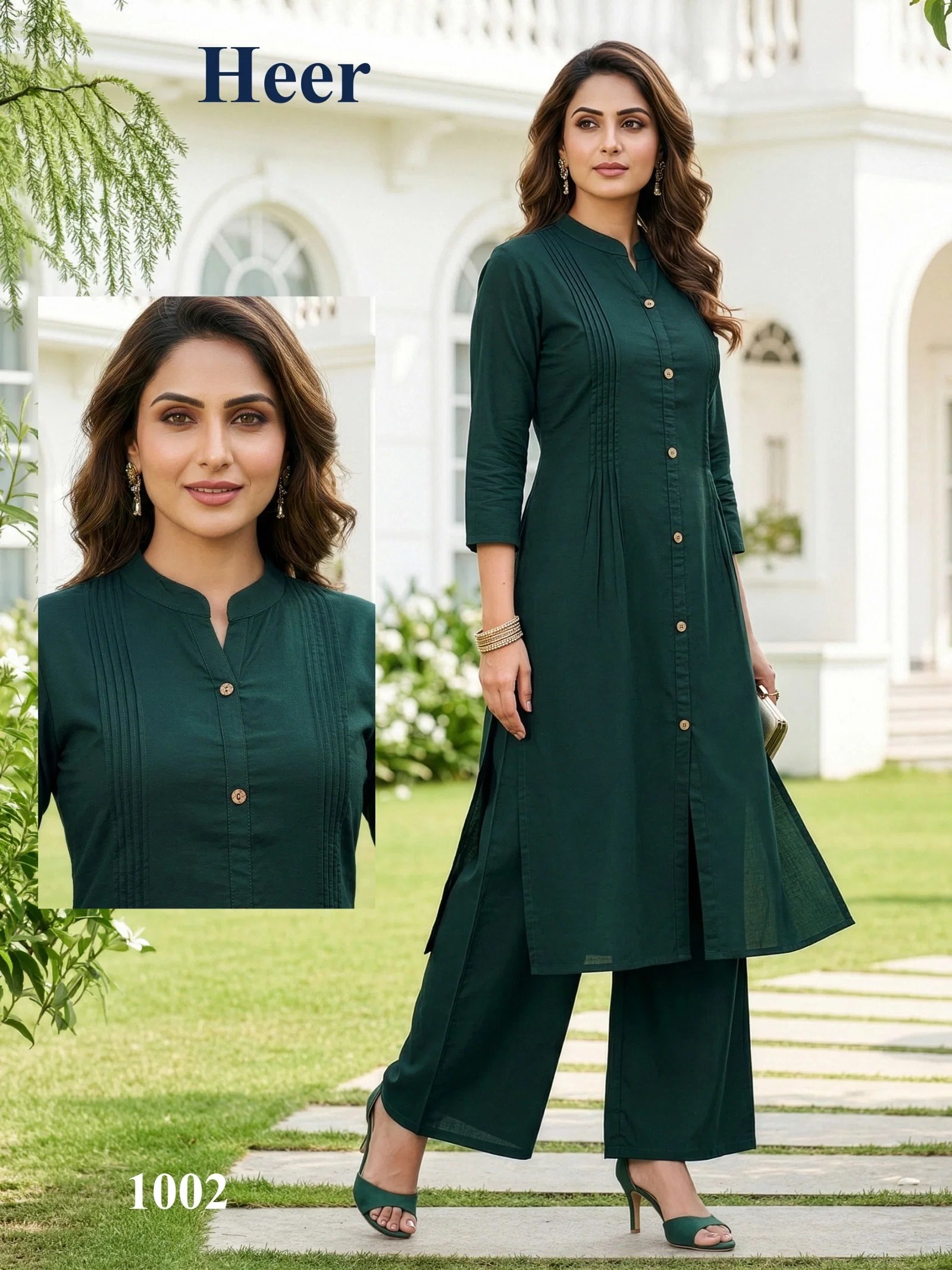 Dnp Heer Dhabu Cotton Top With Plazo Set