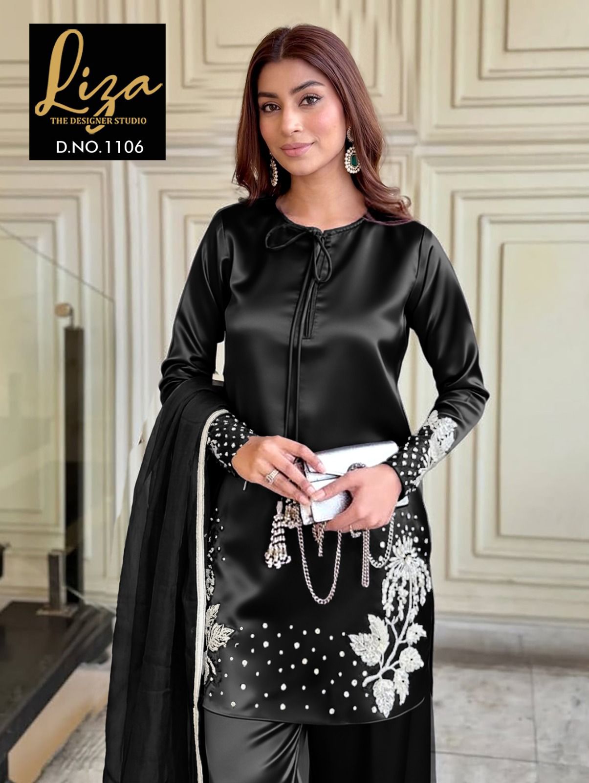 Luxury Pret 1106 Roman Glass Top Inner Bottom With Dupatta Collection 