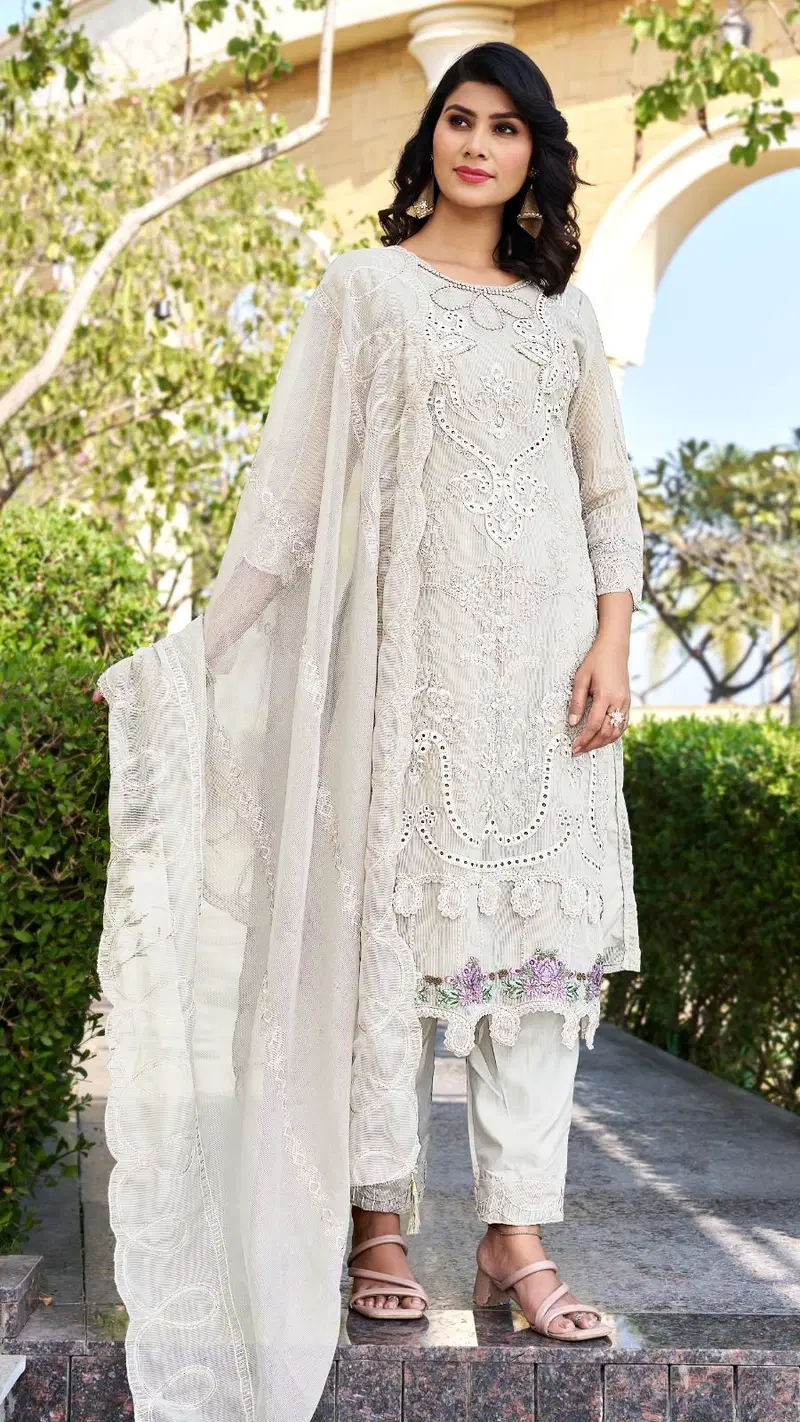 Bilqis B 245 E To I Georgette Embroidered Salwar Kameez