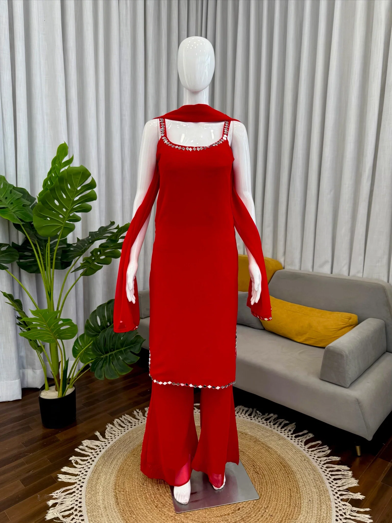 Glory KD 1606 Faux Georgette Top Bootcut Pent With Dupatta