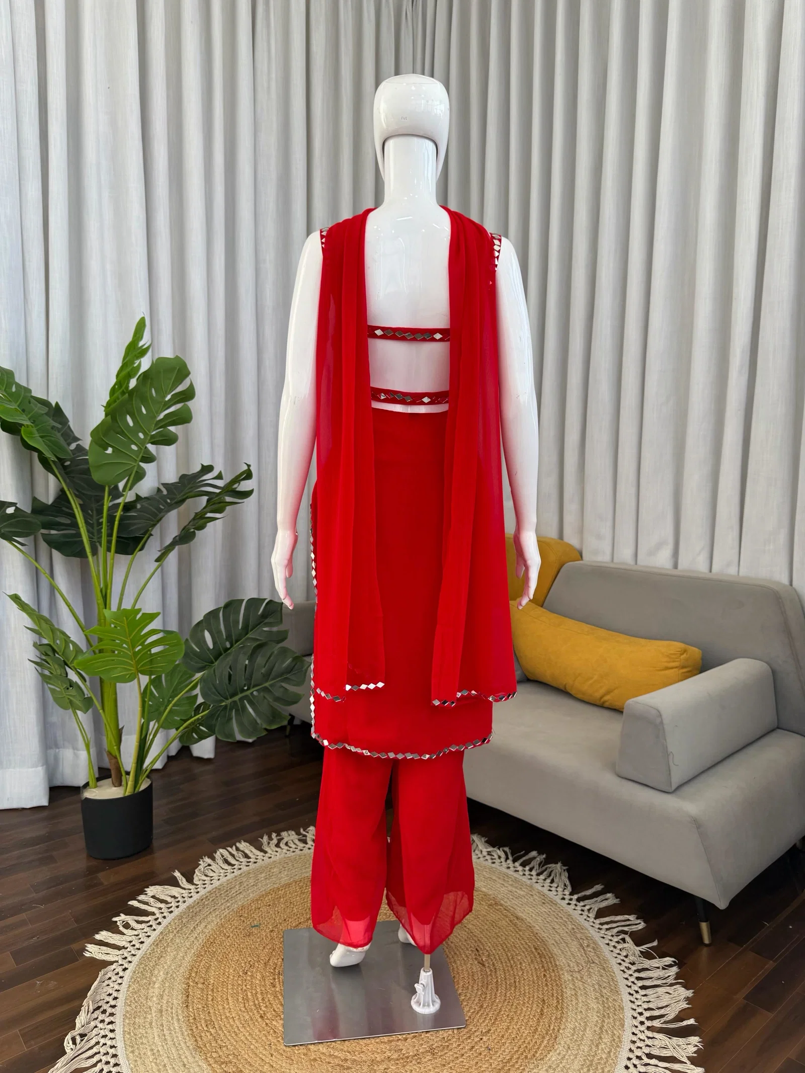 Glory KD 1606 Faux Georgette Top Bootcut Pent With Dupatta