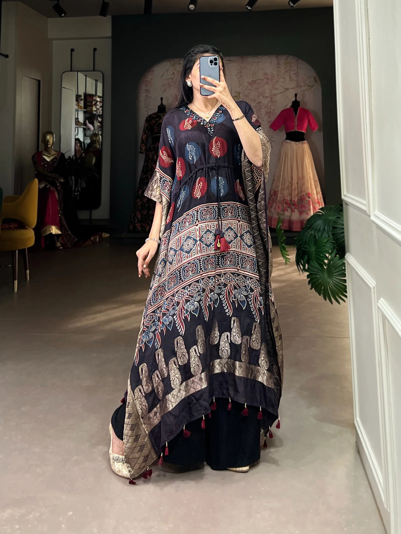 Lekha YF 3023 Pure Viscose Zari Border Kaftan Collection