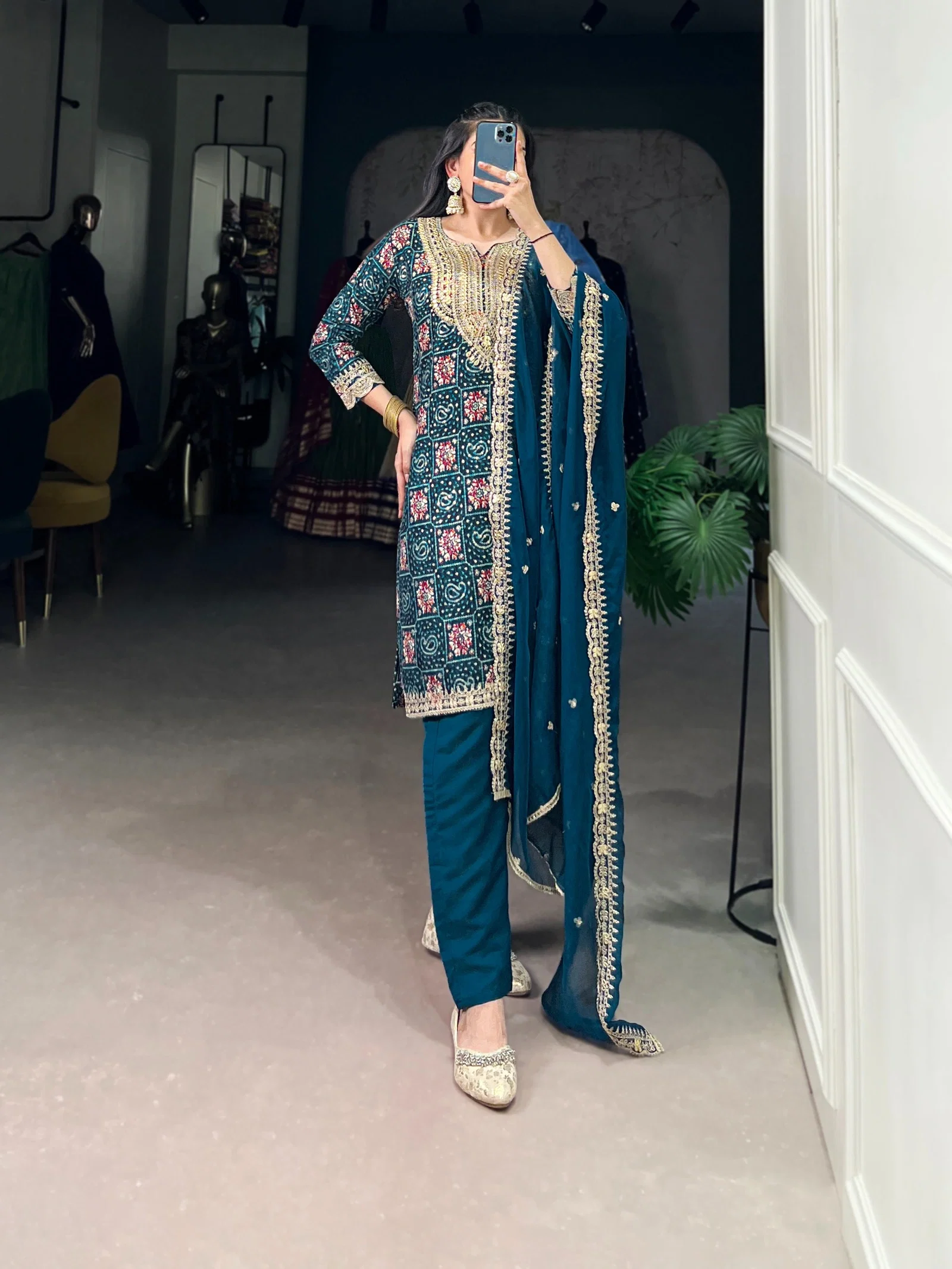 Lekha YF 3038 Pure Rayon Thread Embroidery Salwar Suit
