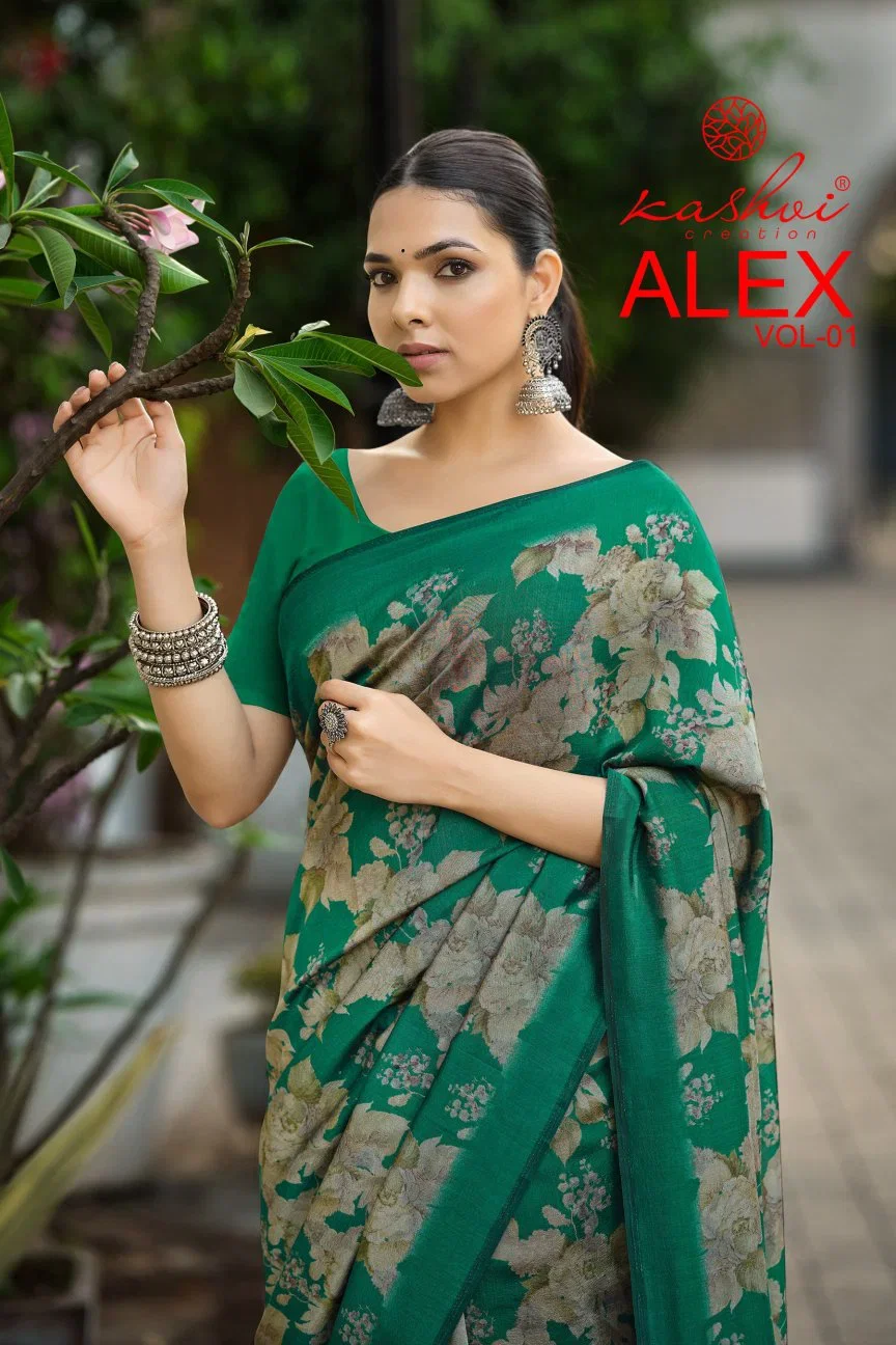 Kashvi Alex Vol 1 Black Vichitra Printed Saree