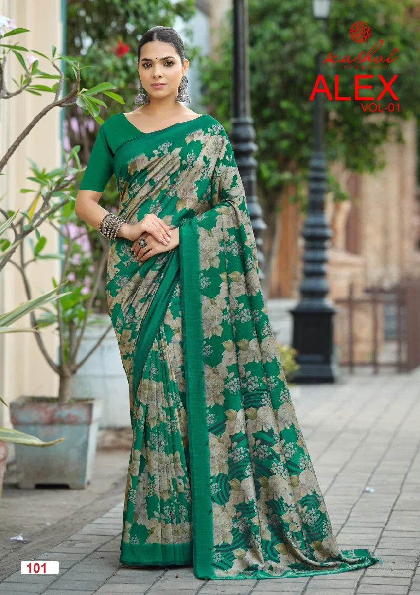 Kashvi Alex Vol 1 Black Vichitra Printed Saree