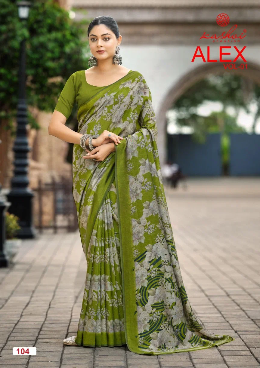 Kashvi Alex Vol 1 Black Vichitra Printed Saree
