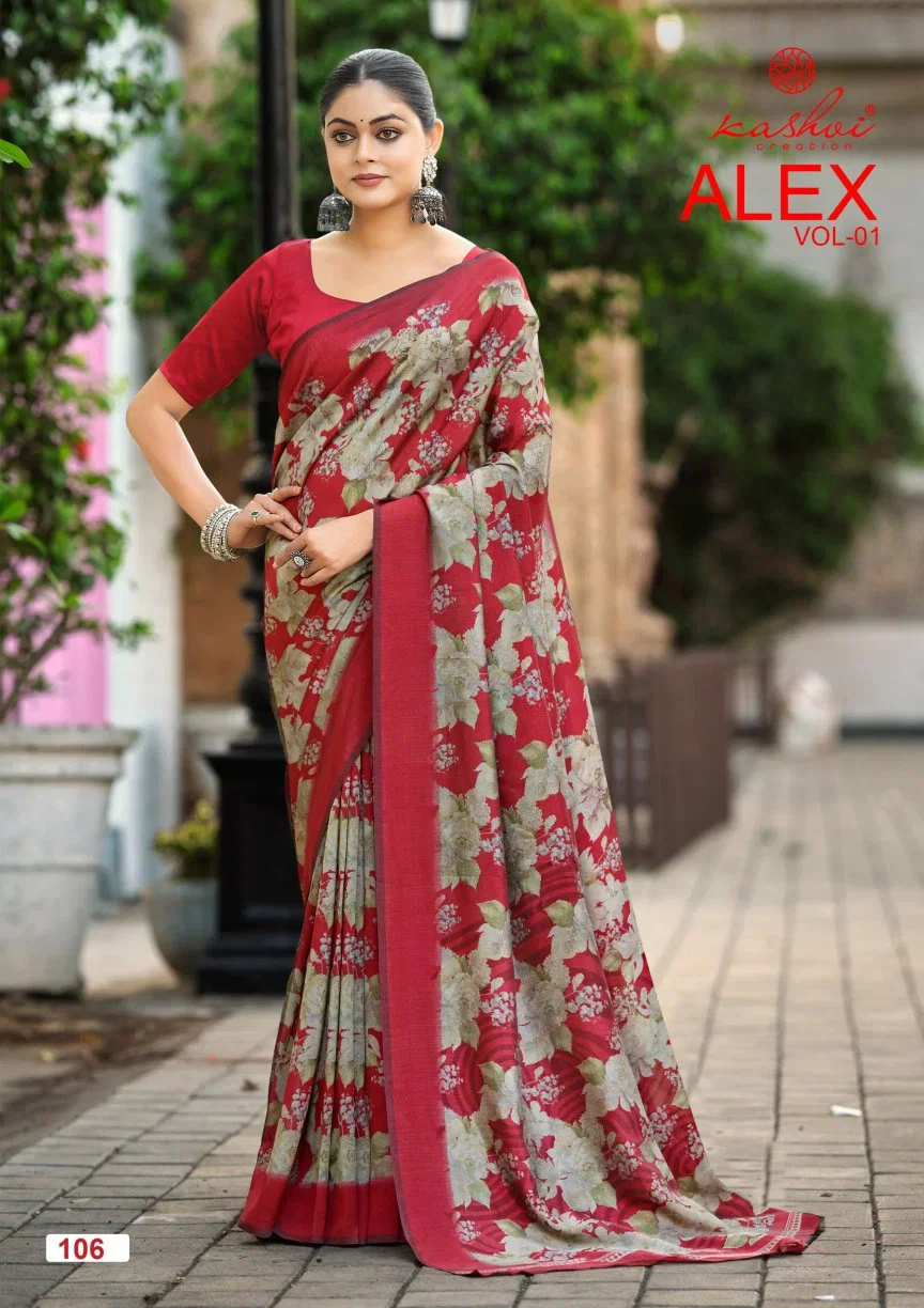 Kashvi Alex Vol 1 Black Vichitra Printed Saree