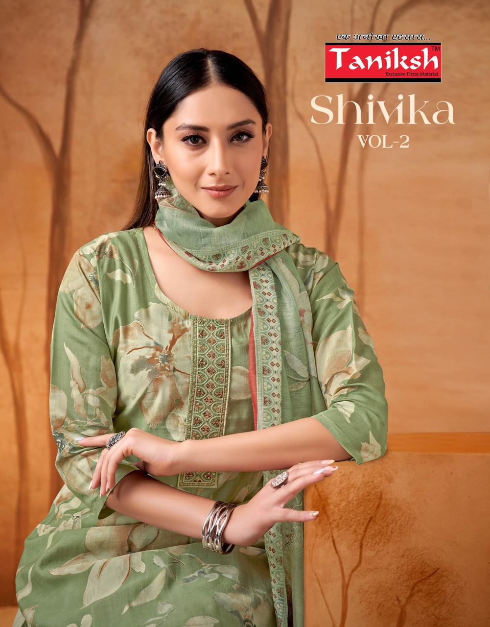 Taniksh Shivika Vol 2 Muslin Print With Embroidery Work Top With Bottom And Dupatta