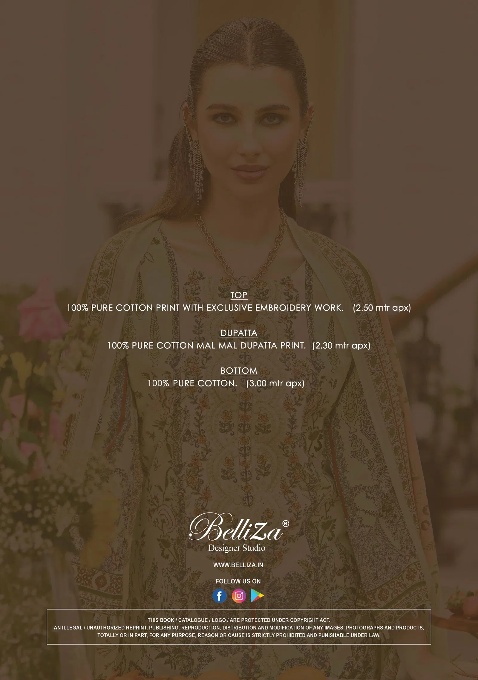 Belliza Naira Vol 140 Cotton With Self Embroidered Salwar Kameez Collection