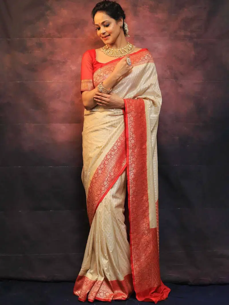 Soft Silk 6082 Lichi Silk Jacquard Work Saree Collection
