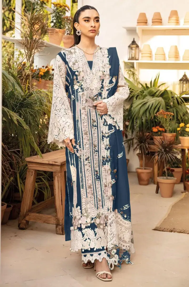 Saniya Ombre 5001 D To G Cotton With Chikankari Embroidered Salwar Kameez Collection