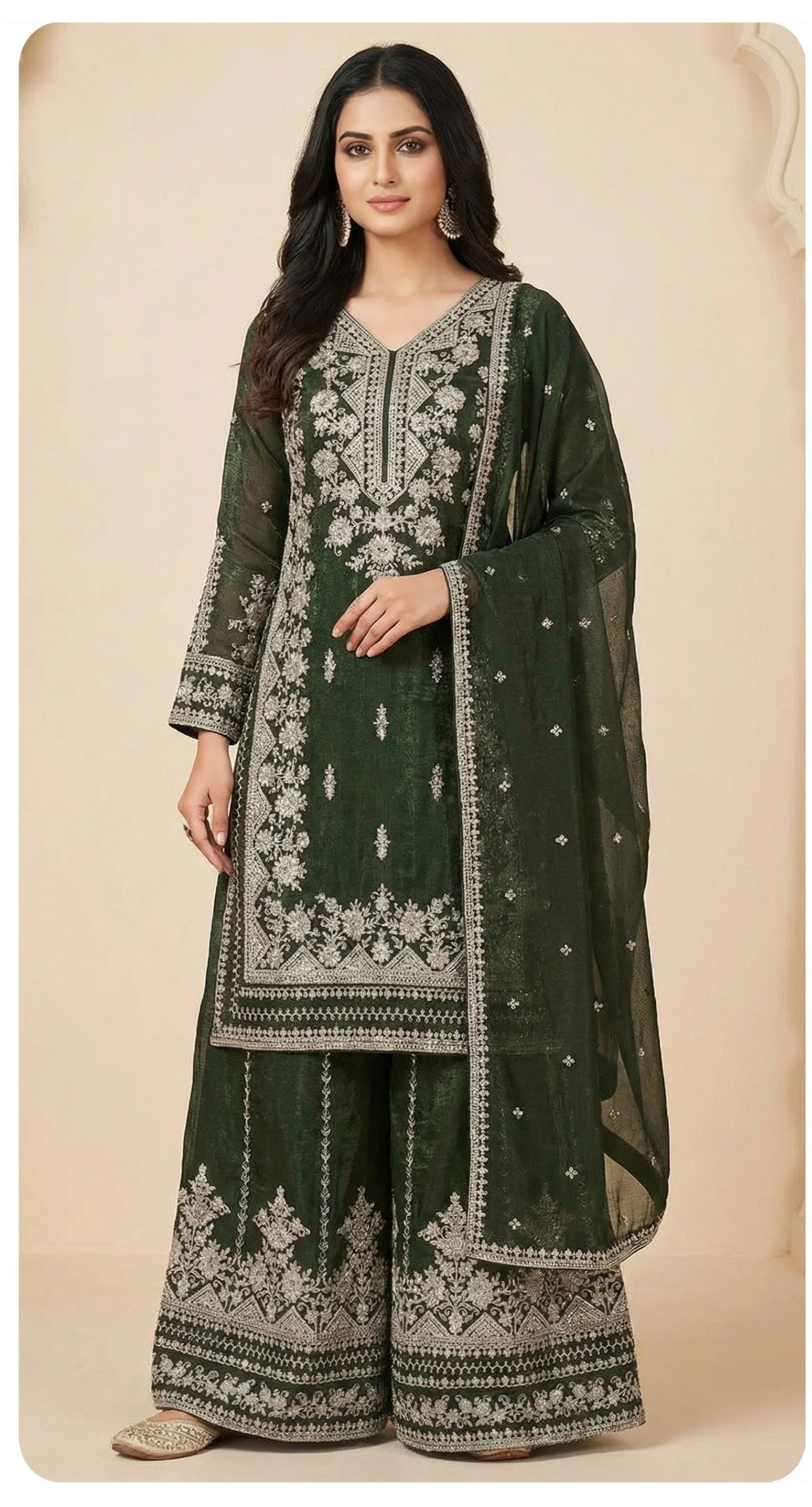 Zorista 10096 A To D Crunchy Silk With Embroidered Salwar Kameez