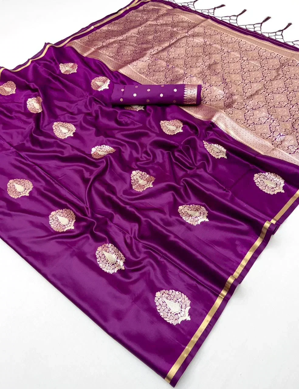 Rajtex Kanthkala Raasa Pure Satin Handloom Weaving Saree Collection