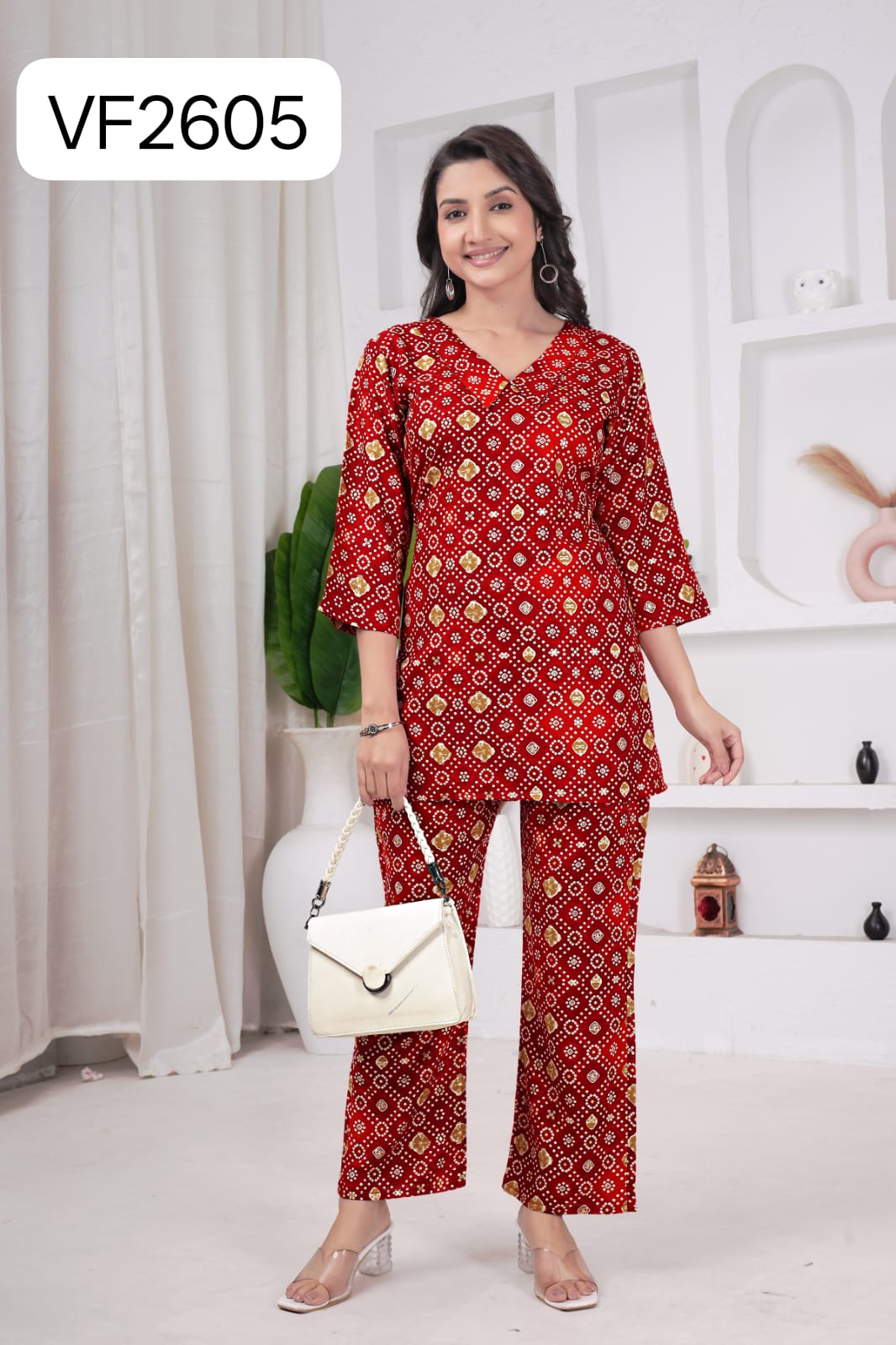 VF Dhanno New Bandhani Print Co-ord Set