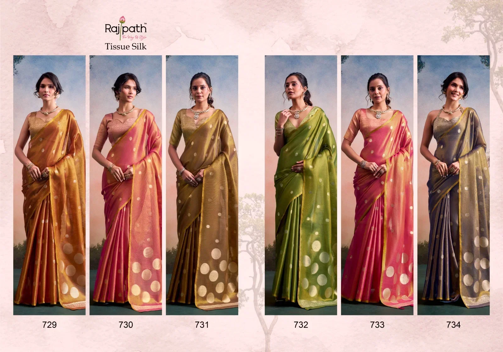Rajpath Anvika Dollar Tissue Silk Party Wear Saree Collection