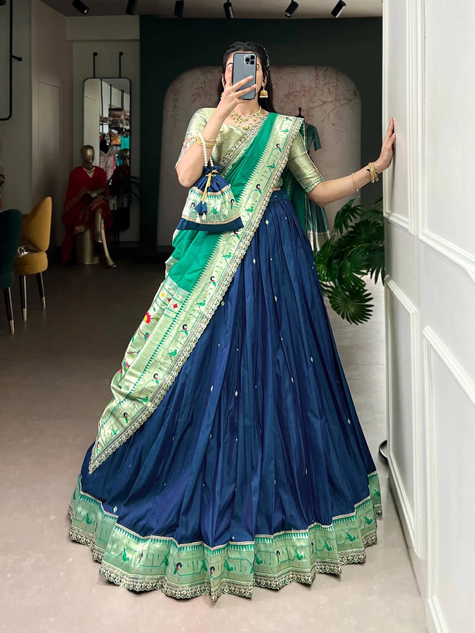 Taraa L 2030 Soft Silk Zari Weaving Paithani Lehenga Choli Collection