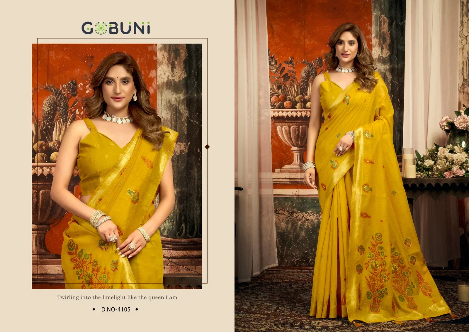 Gobuni Sejal Mal Cotton Zari Border Festival Wear Saree Collection
