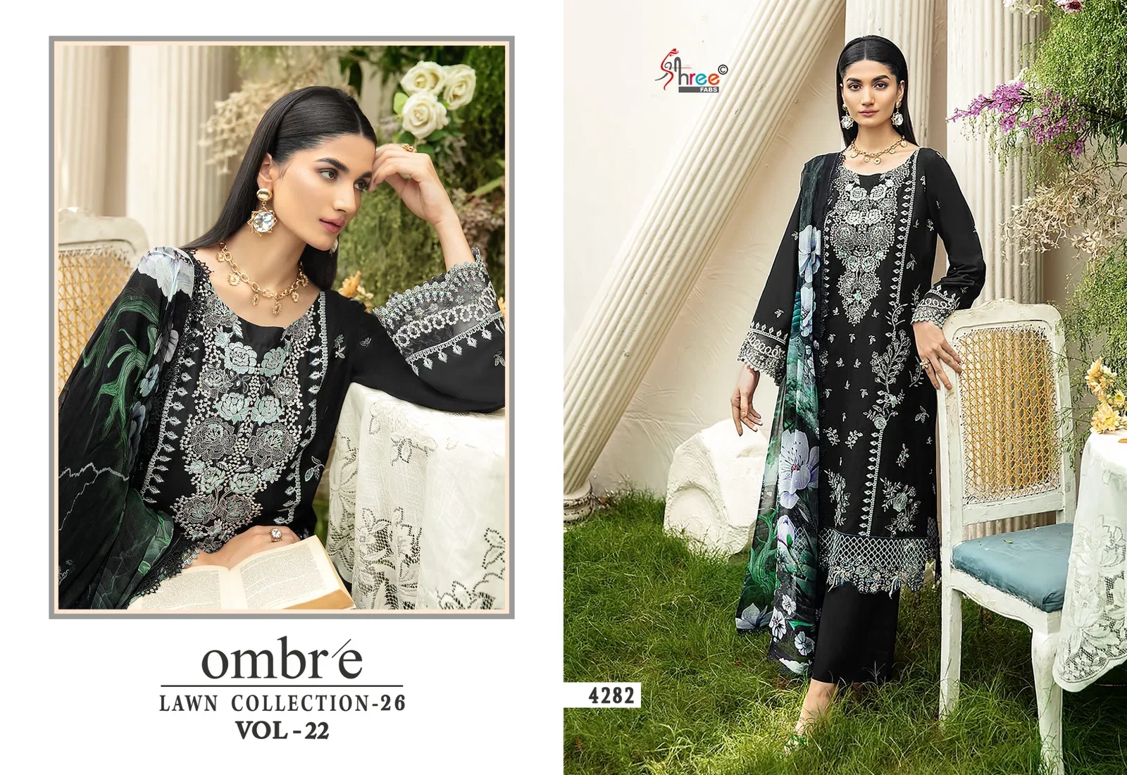 Shree Ombre Lawn Collection 26 Vol 22 Cotton Dupatta Cotton Salwar Kameez