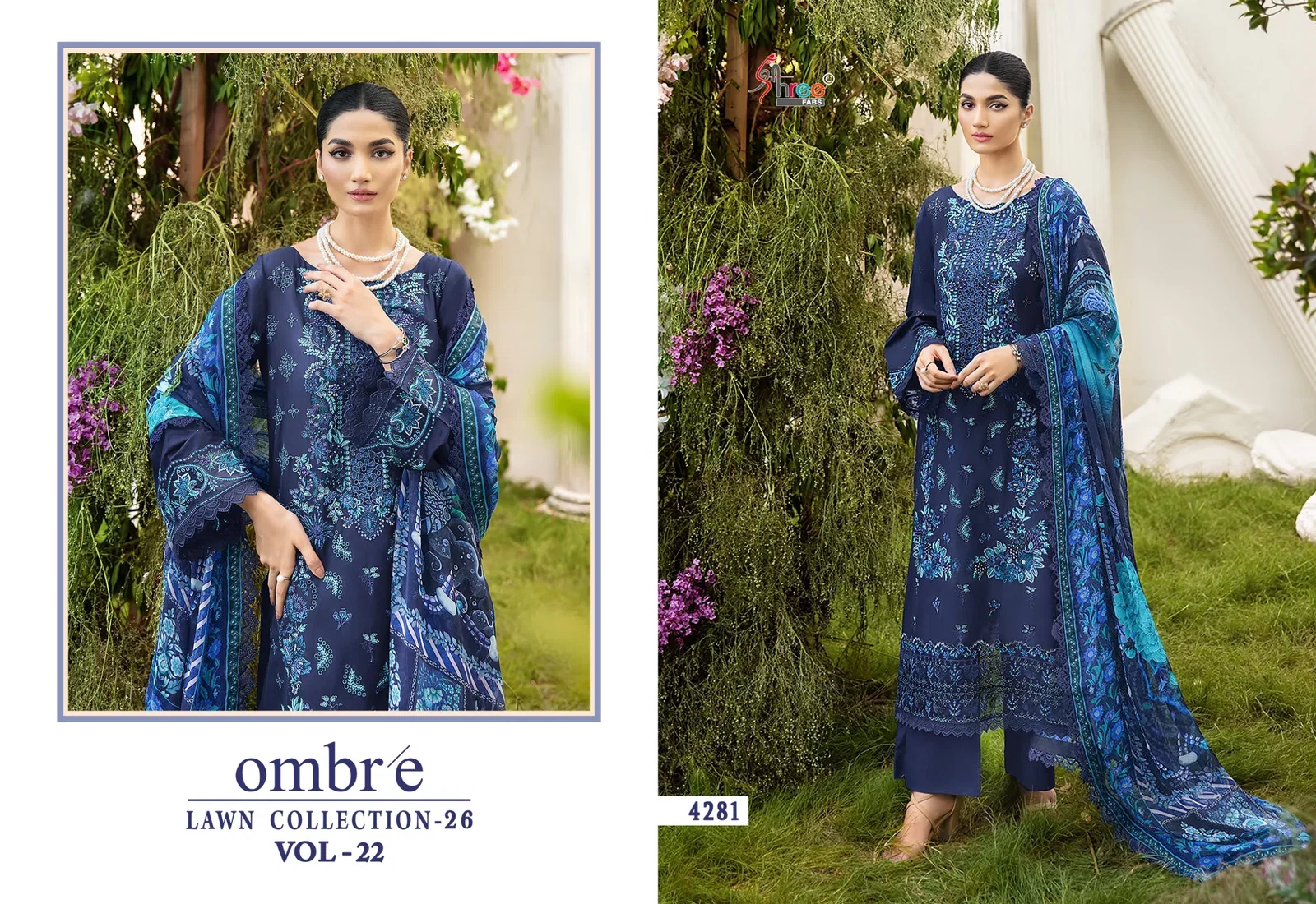 Shree Ombre Lawn Collection 26 Vol 22 Cotton Dupatta Cotton Salwar Kameez