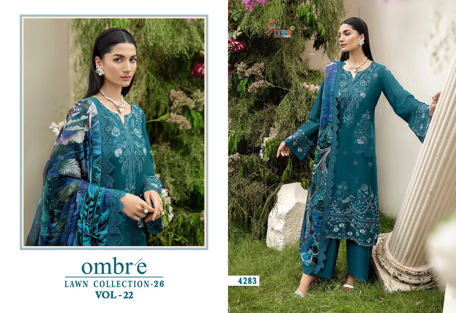 Shree Ombre Lawn Collection 26 Vol 22 Cotton Dupatta Cotton Salwar Kameez