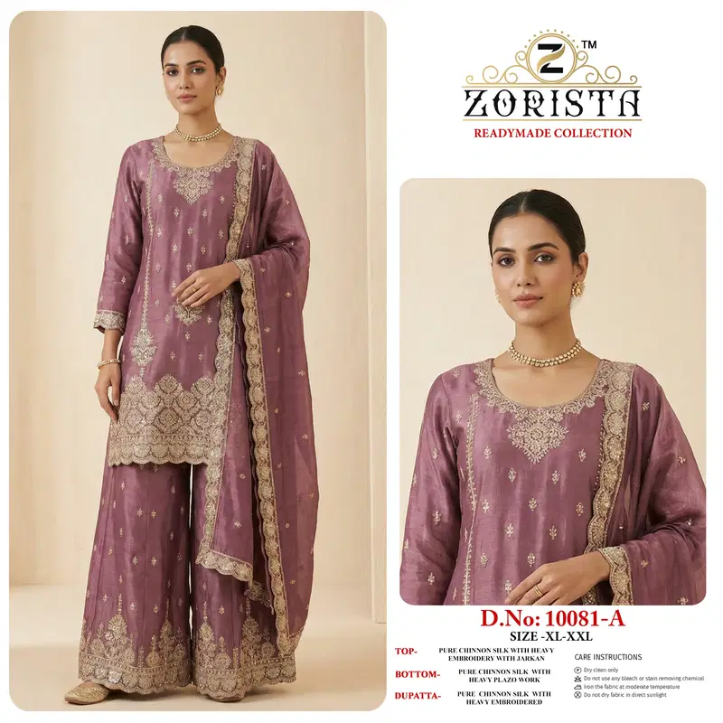 Zorista 10081 A To D Chinon Embroidered Salwar Kameez