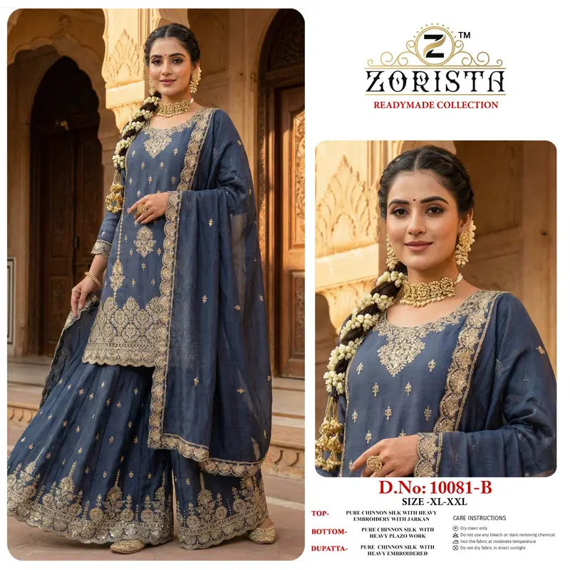 Zorista 10081 A To D Chinon Embroidered Salwar Kameez