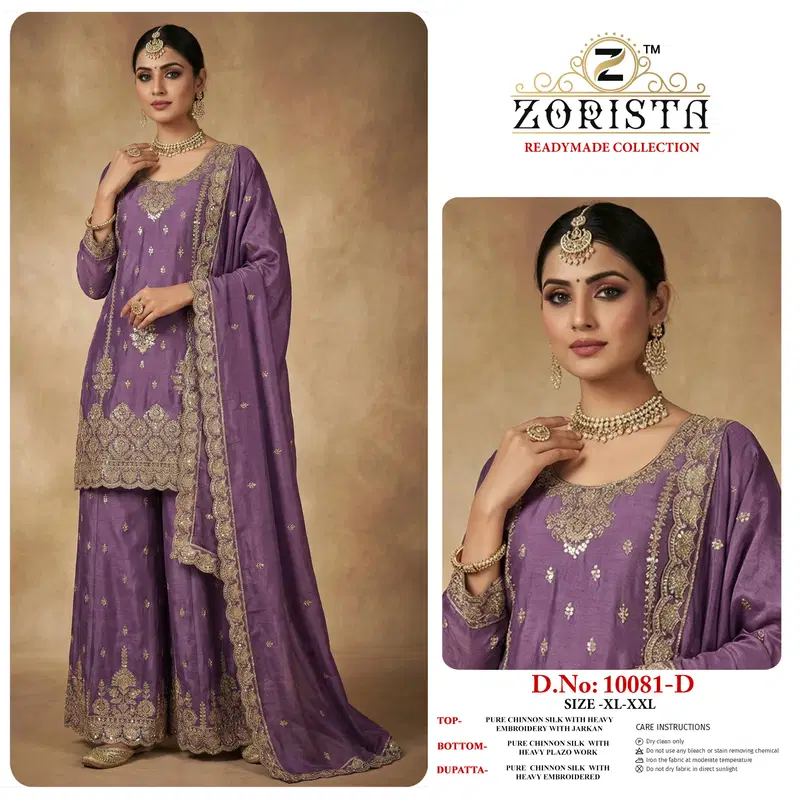 Zorista 10081 A To D Chinon Embroidered Salwar Kameez