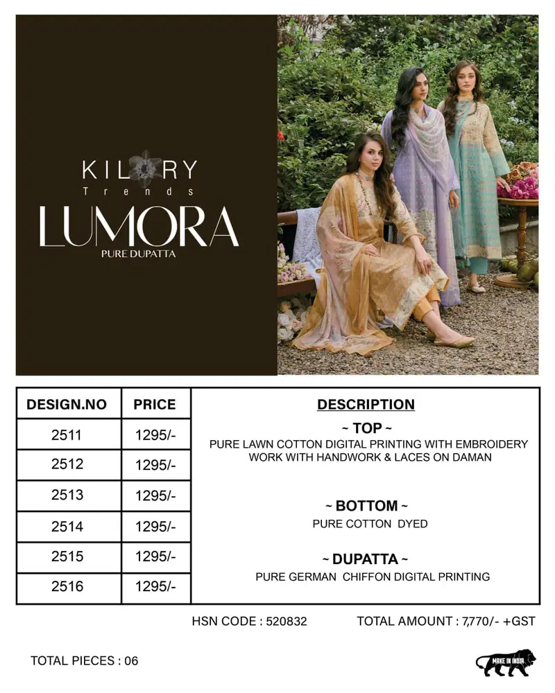 Kilory Lumora Lawn Cotton Digital Printed Salwar Kameez