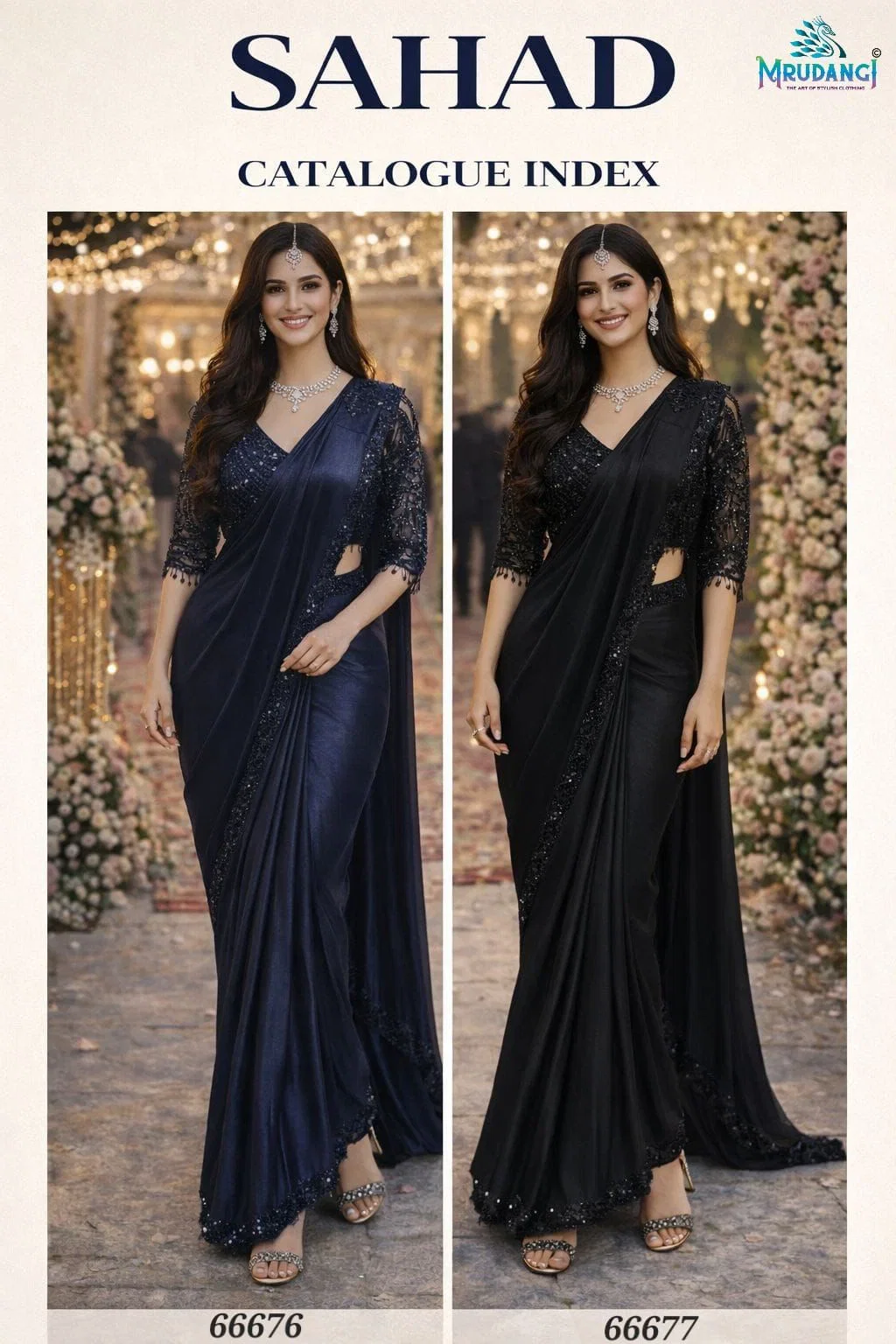 Mrudangi Sahad Real Satin Ready To Wear Saree Collection