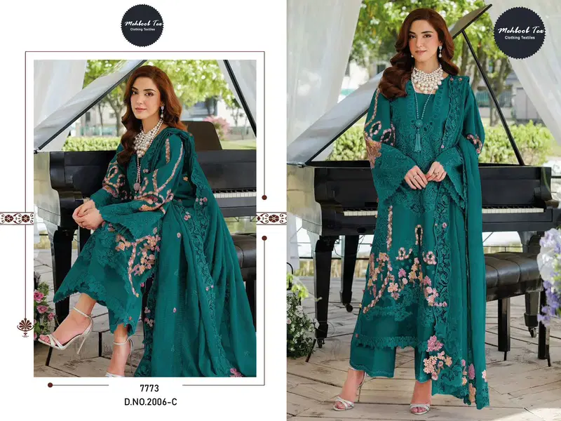 Mehboob Tex 2006 A To D Cambric Cotton Salwar Kameez