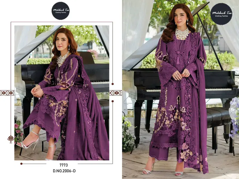 Mehboob Tex 2006 A To D Cambric Cotton Salwar Kameez