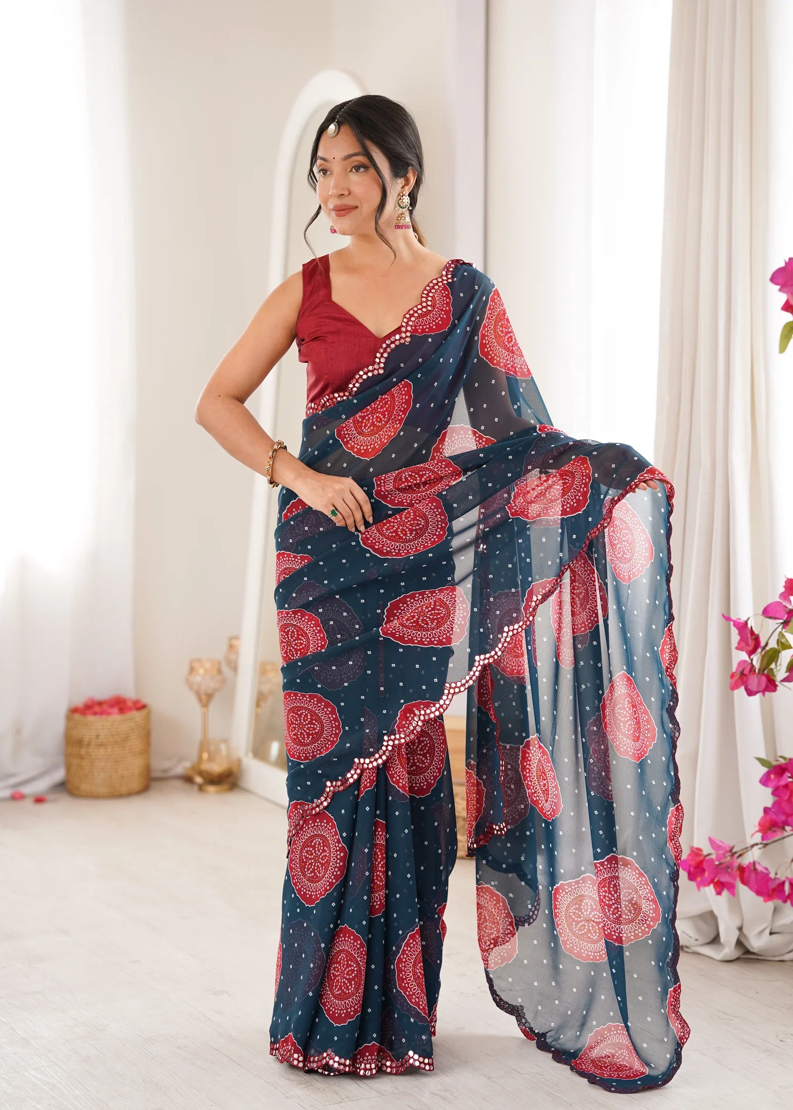 Gola Vol 1 Heavy Georgette Bandhani Printed Saree Collcetion