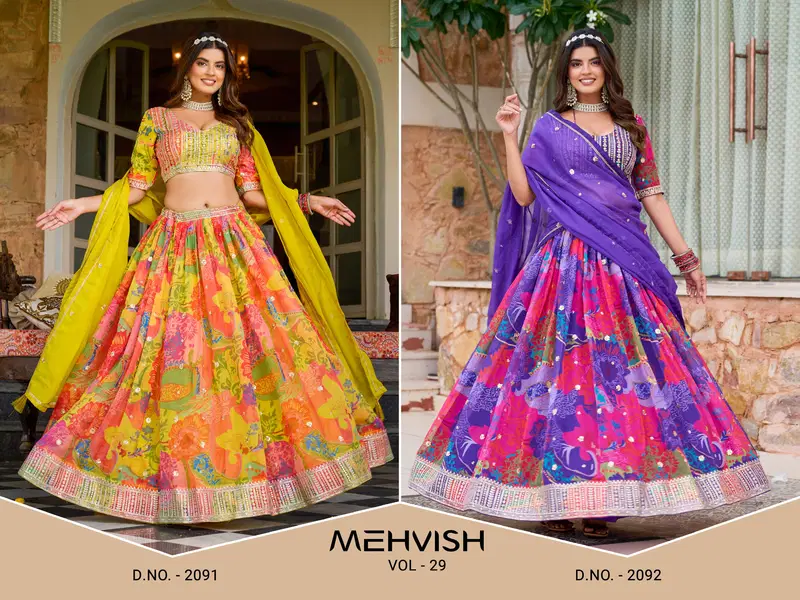 Mehvish Vol 29 Soft Organza With Work Lehenga Choli Collection