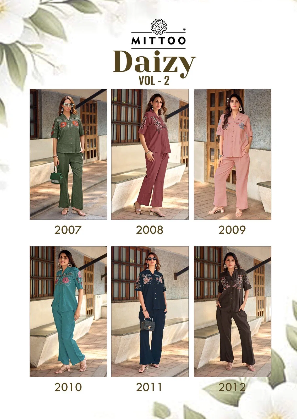 Mittoo Daizy Vol 2 Viscose Crape Co Ord Set Collection