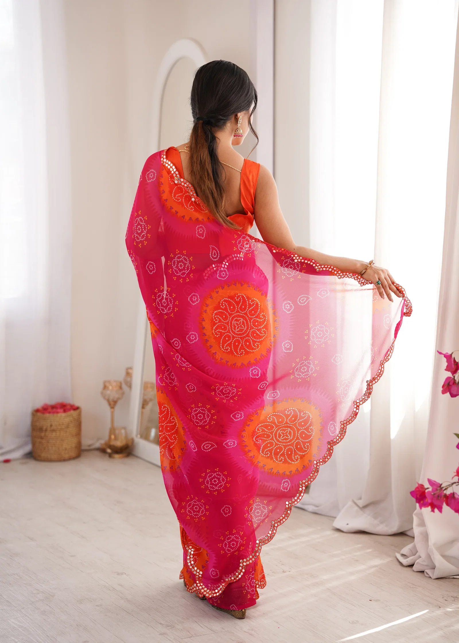 Keri Vol 1 Heavy Georgette Bandhani Keri Printed Saree Collection