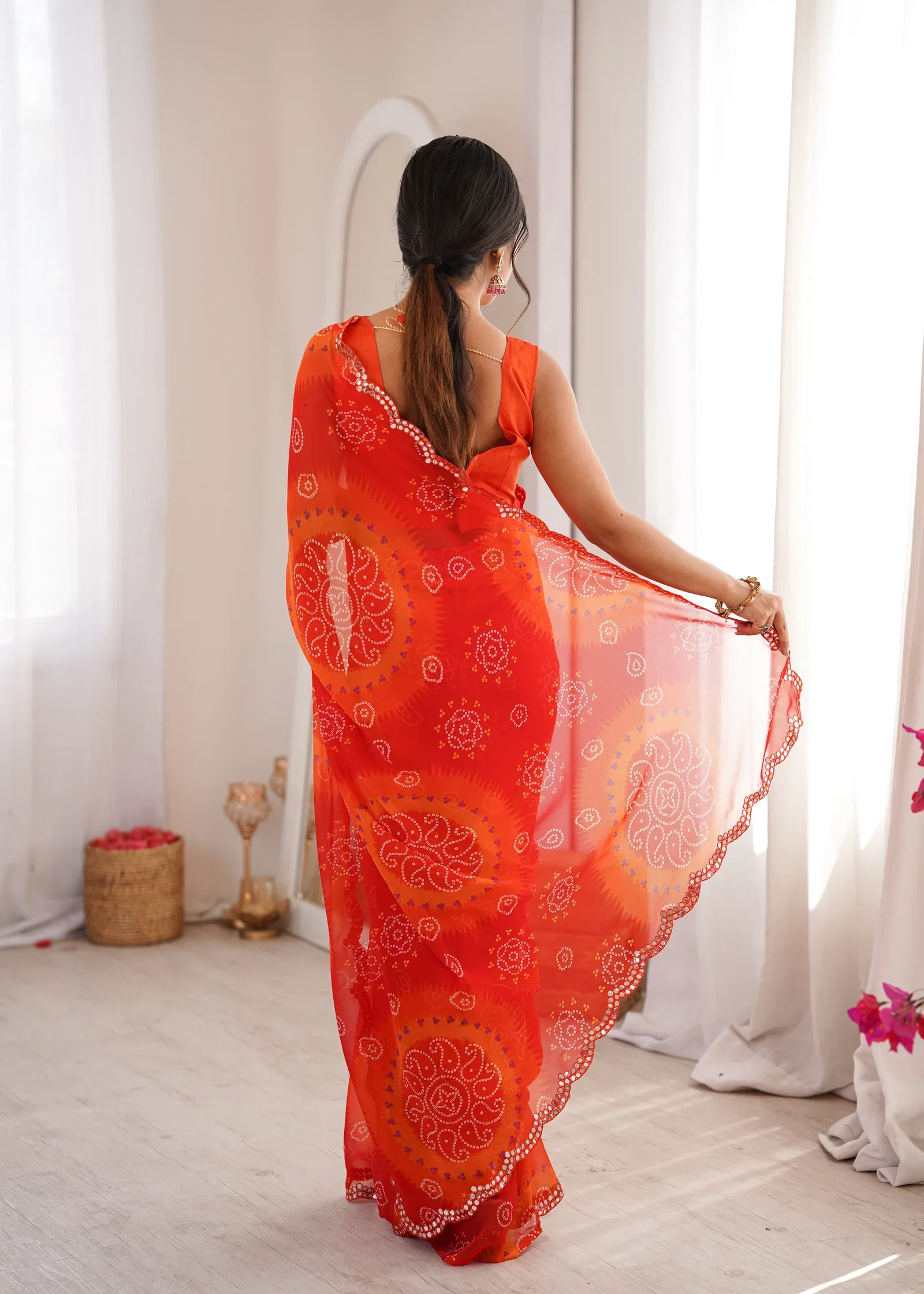 Keri Vol 1 Heavy Georgette Bandhani Keri Printed Saree Collection