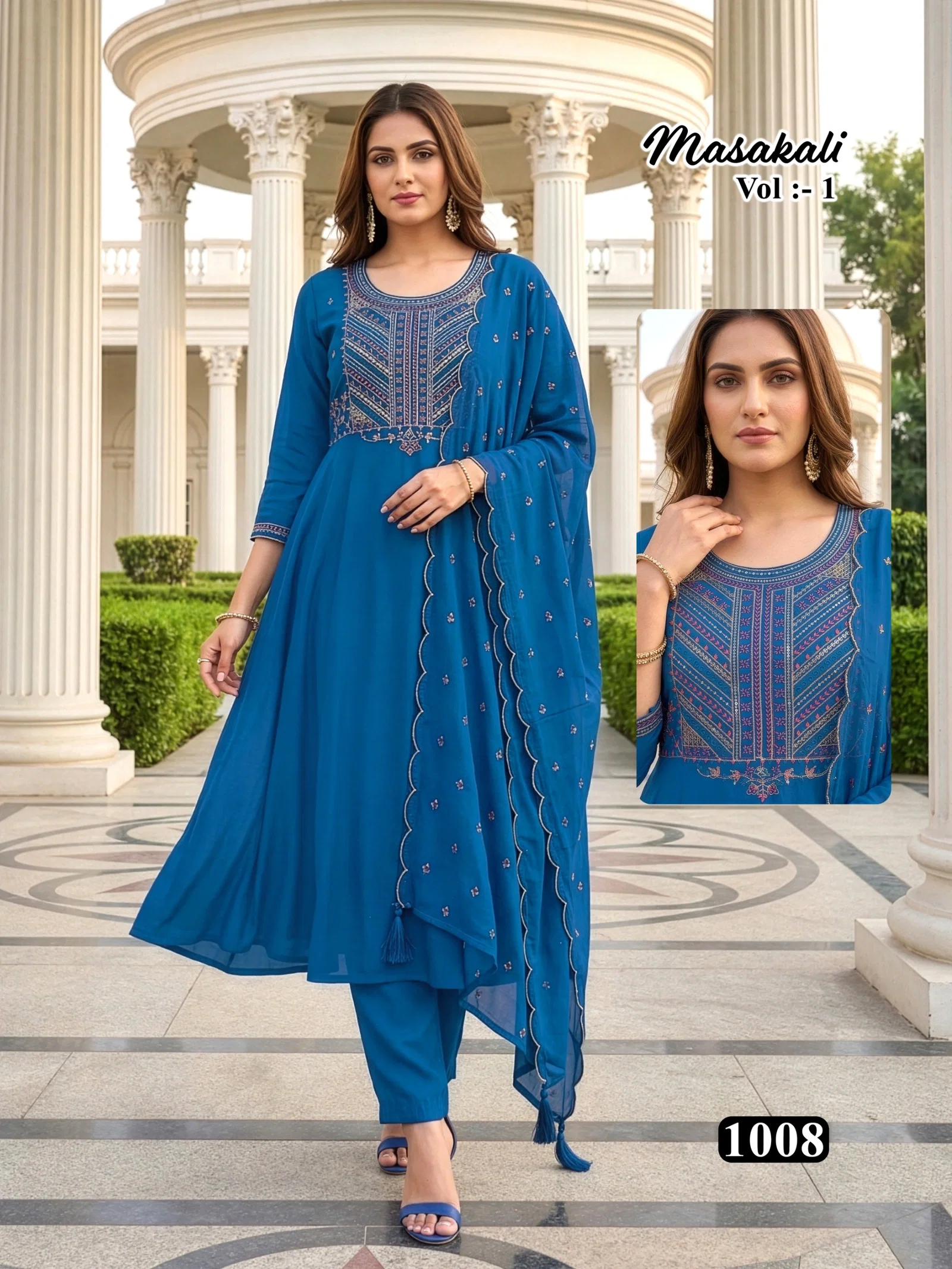 Dnp Masakali Vol 1 Mal Chanderi Silk Top Pant With Dupatta