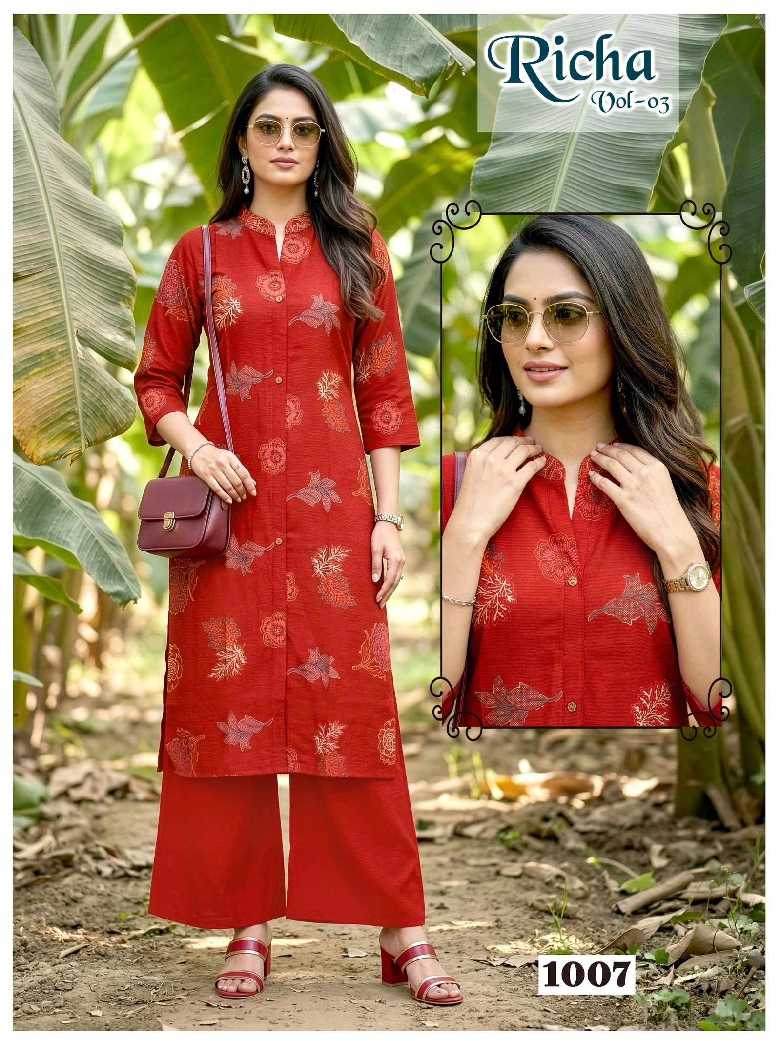 Dnp Richa Vol 3 Vertigan Kurti With PLazzo Set