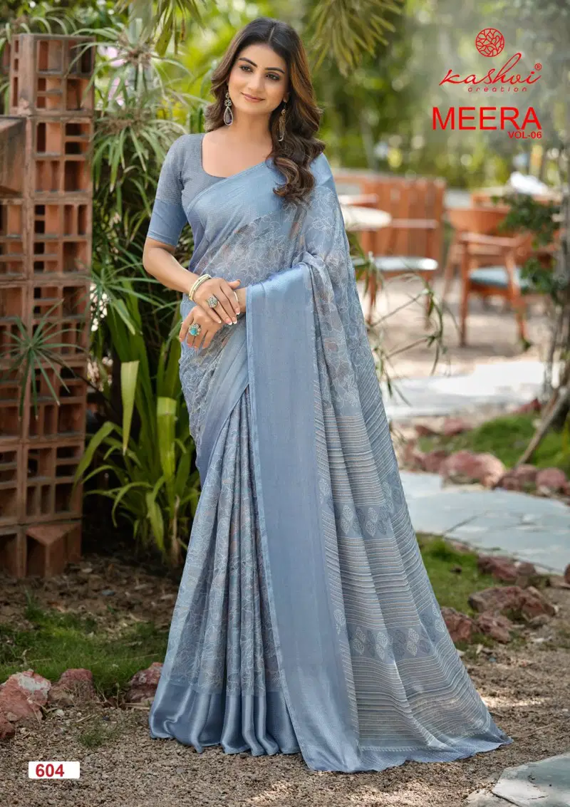 Kashvi Meera Vol 6 Brasso Dobby Border Printed Saree