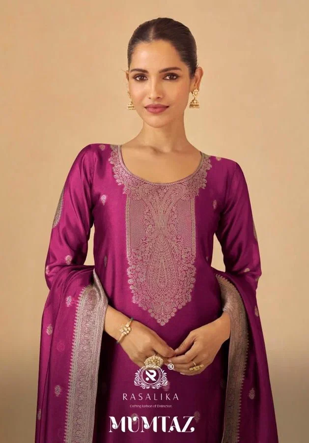 Rasalika Mumtaz Georgette Embroidery Worked Salwar Suits Collection