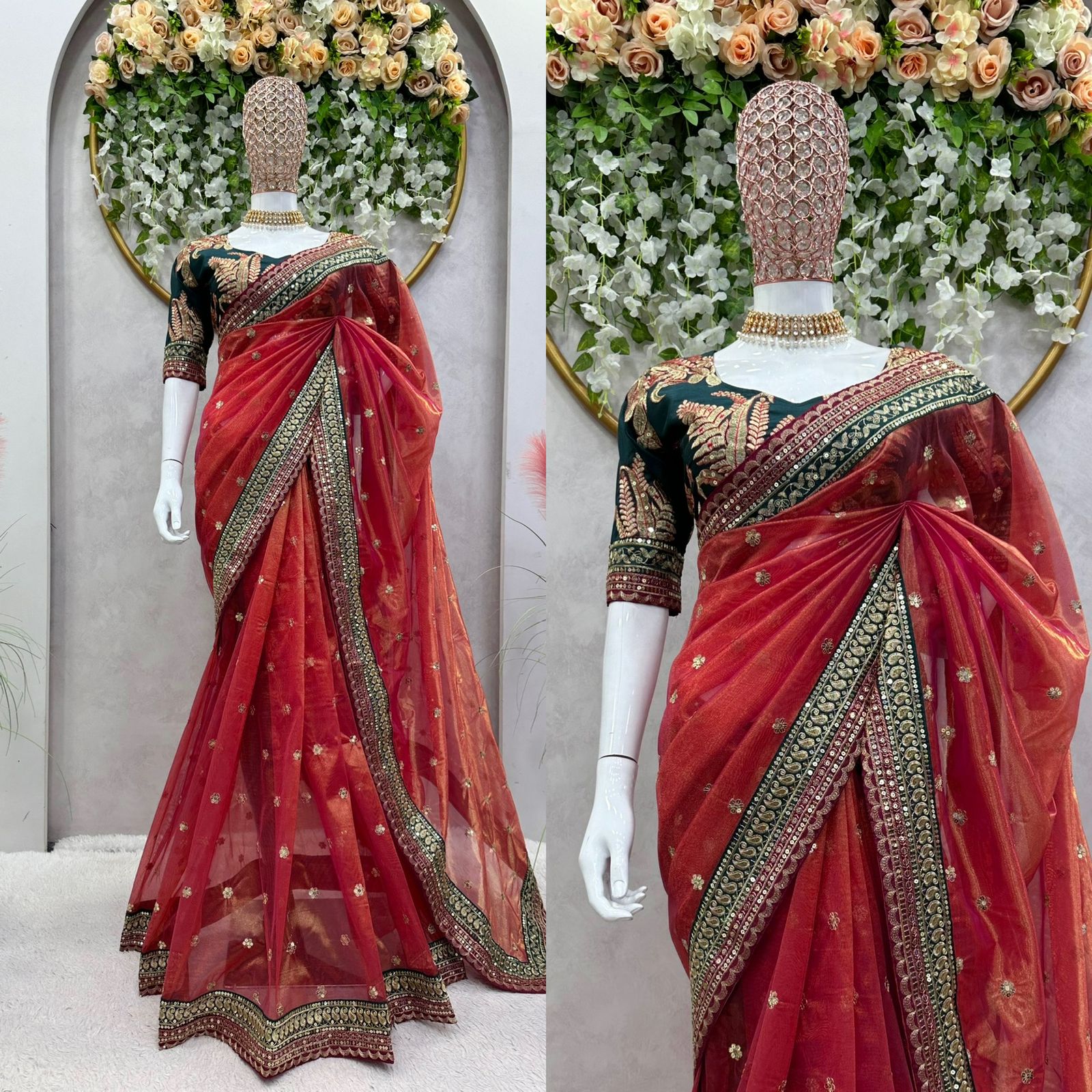 Glory KD 470 Twill Net Designer Saree