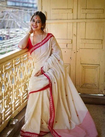 Soft Silk 5074 Soft Linen Slub Jacquard Work Saree Collection