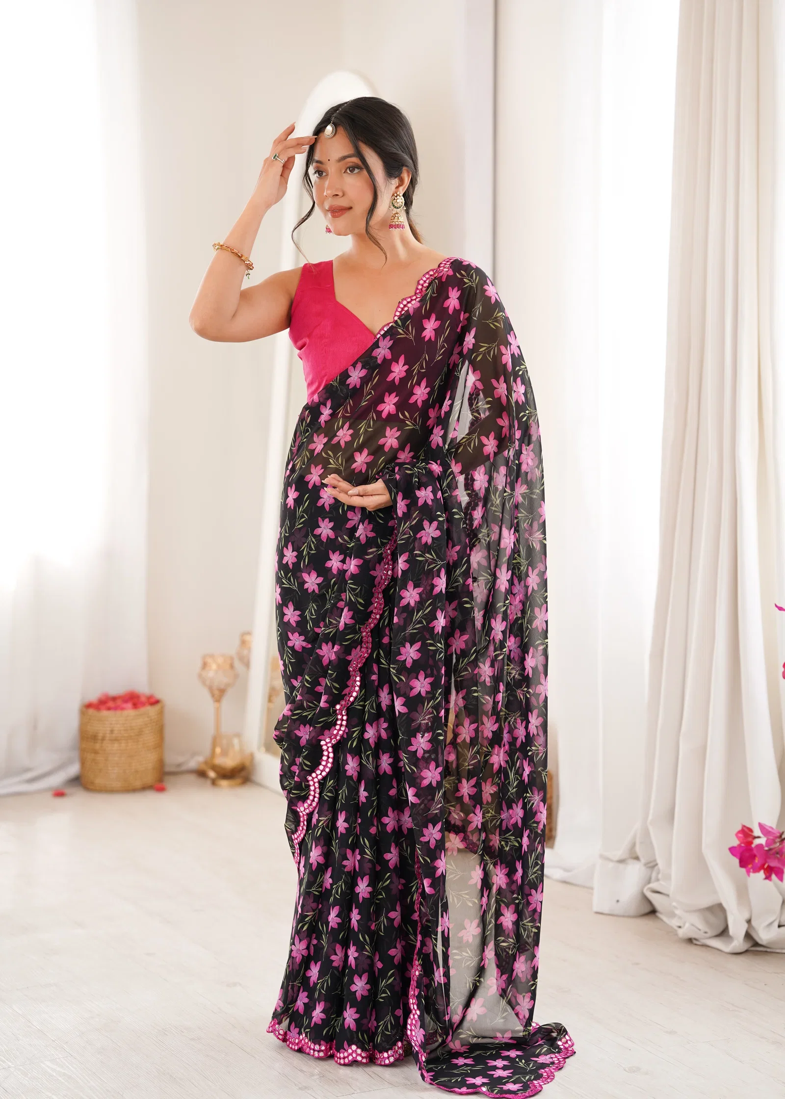 Pari 77 Heavy Georgette Floral Printed Saree Collection