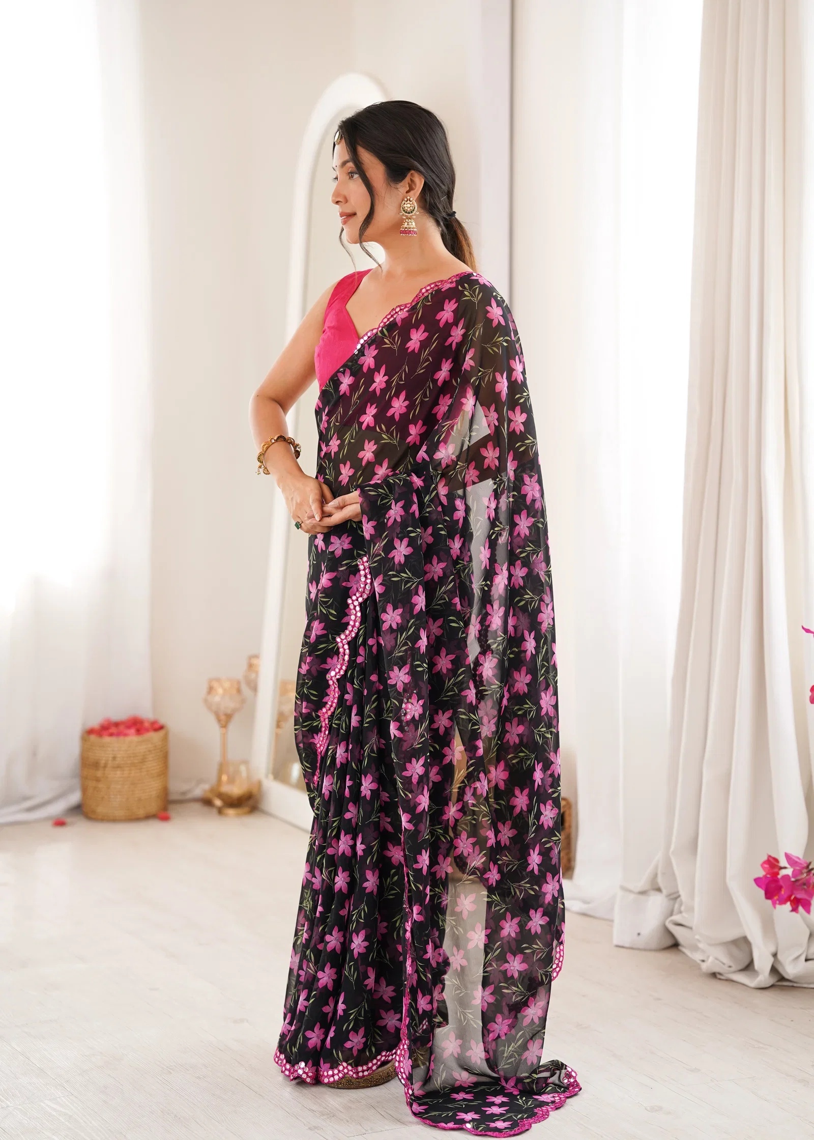 Pari 77 Heavy Georgette Floral Printed Saree Collection