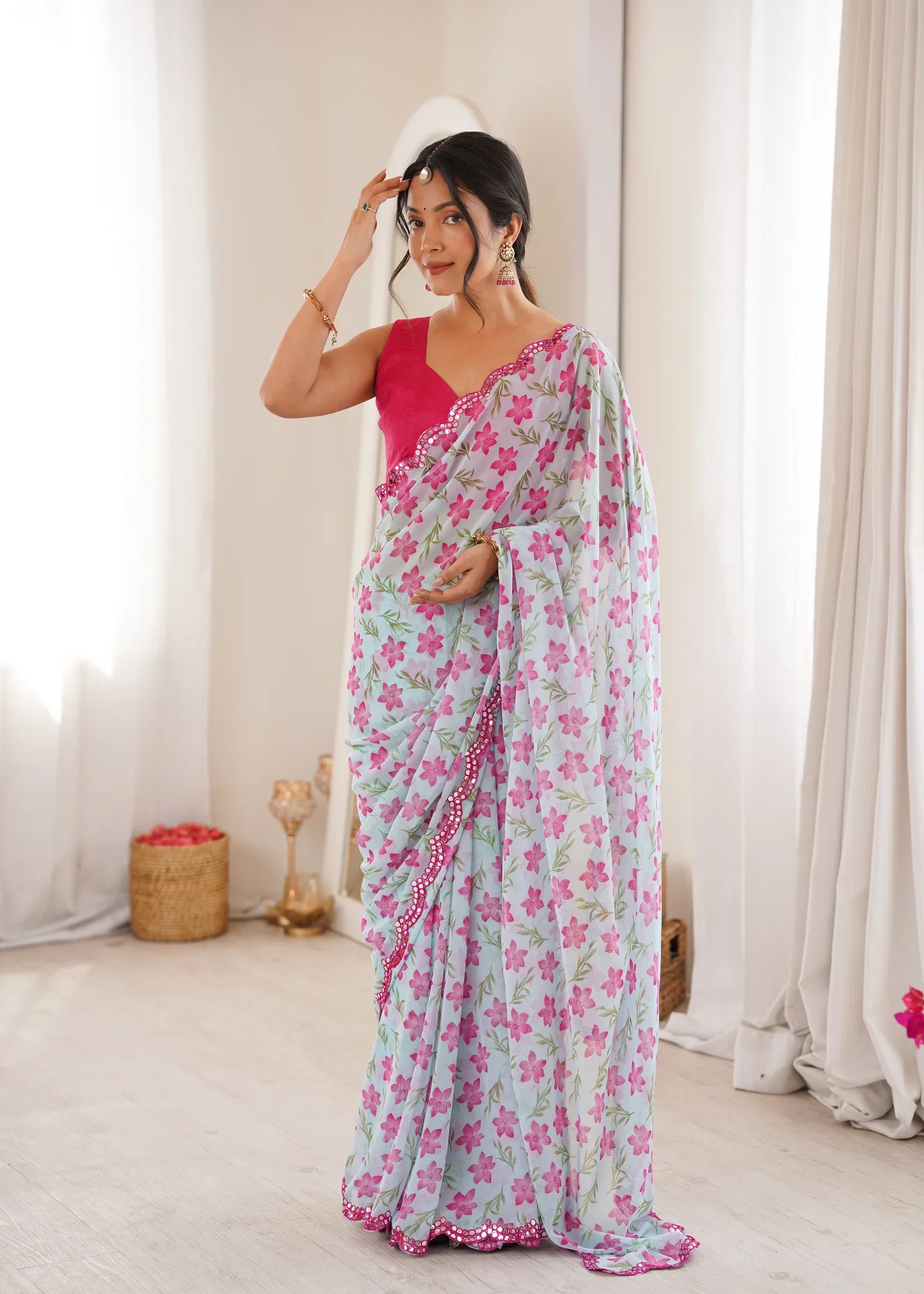 Pari 77 Heavy Georgette Floral Printed Saree Collection