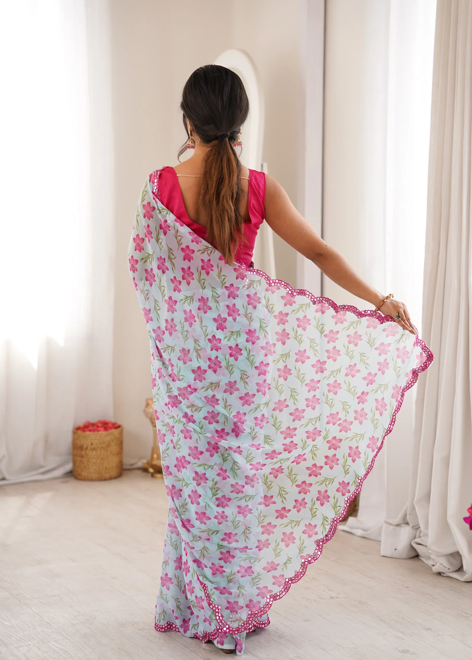 Pari 77 Heavy Georgette Floral Printed Saree Collection