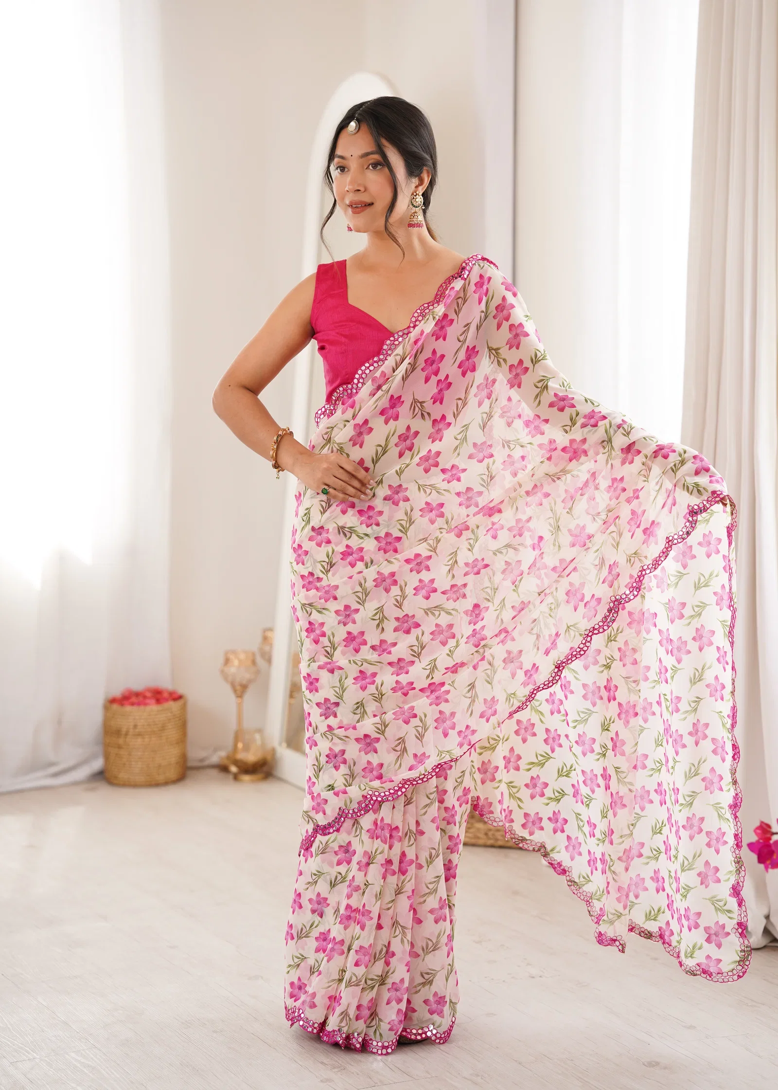 Pari 77 Heavy Georgette Floral Printed Saree Collection