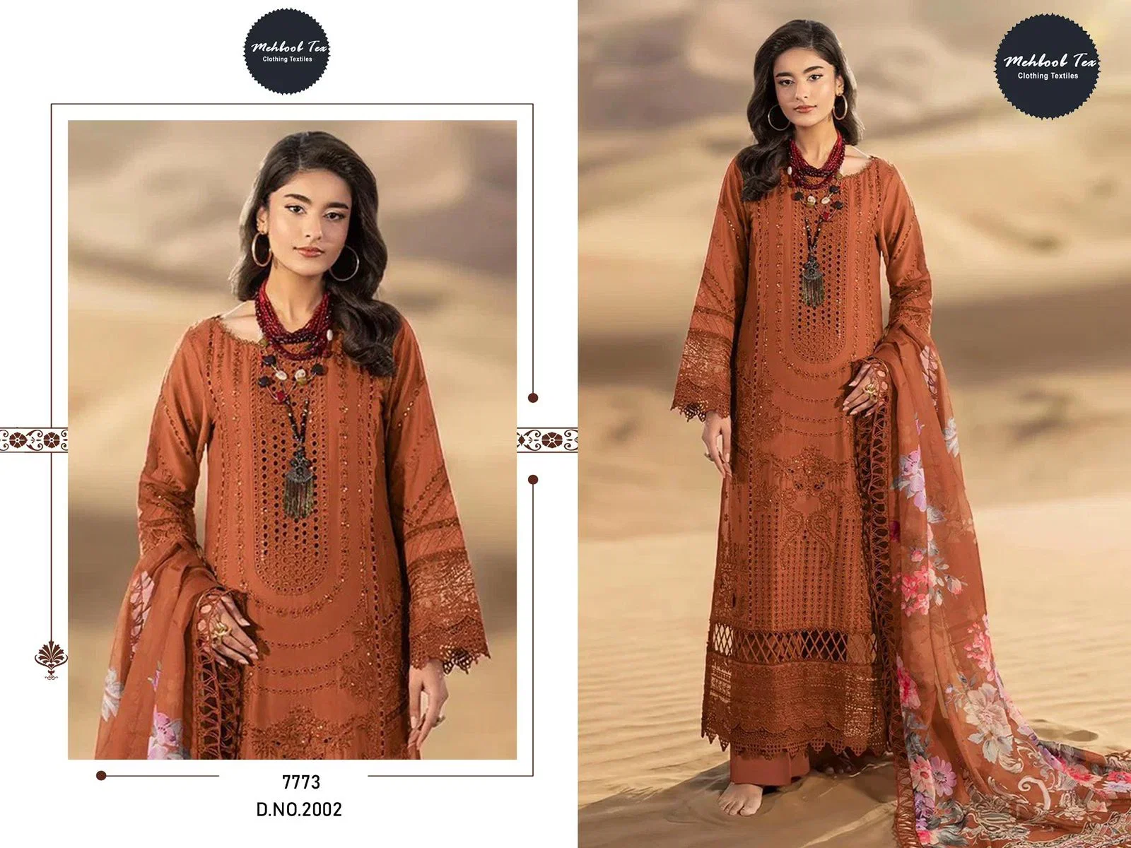 Mehboob Tex Crimson Vol 01 Cambric Cotton Embroidered Salwar Kameez