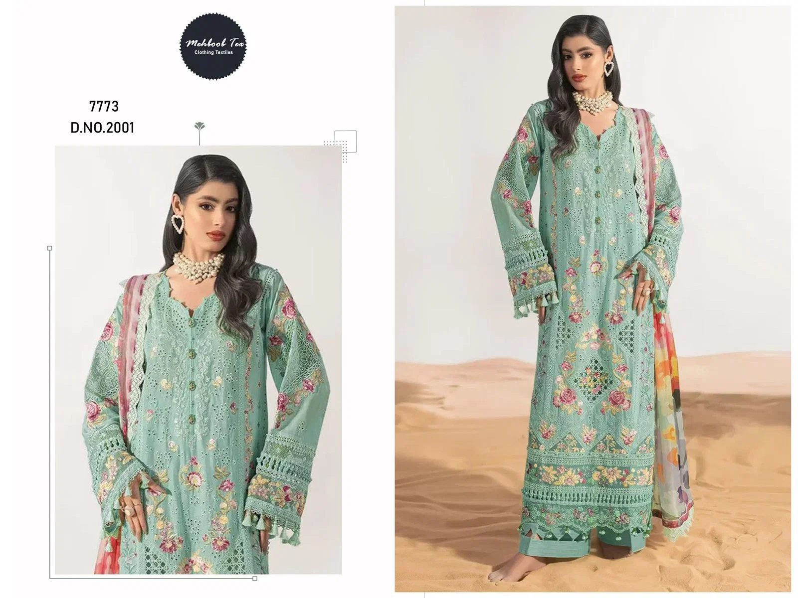 Mehboob Tex Crimson Vol 01 Cambric Cotton Embroidered Salwar Kameez