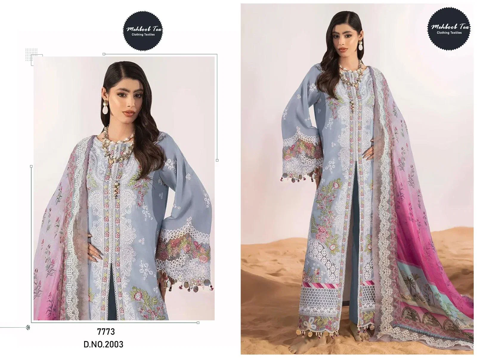 Mehboob Tex Crimson Vol 01 Cambric Cotton Embroidered Salwar Kameez